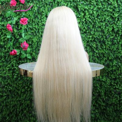 China Best Selling HD Transparent Silky Straight Wave Lace Front Wig, #613 Blonde Virgin Hair Wholesale Vendors, Grade 12a Brazilian Remy Hair for sale