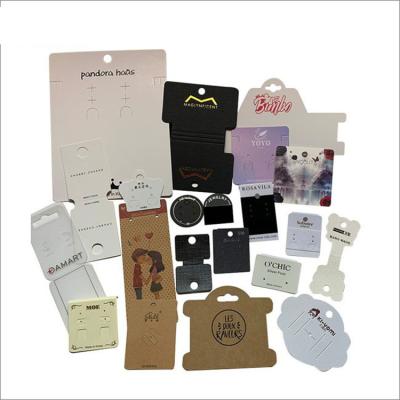 China Custom Earring Hair Accessories Jewelry Logo Hair Clip Cards Packaging Hairpin Jewelry Display Cards Hair Accessory Packaging Cards for sale