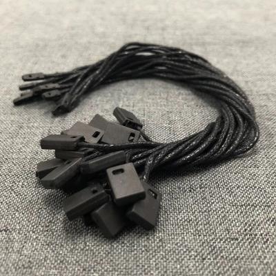 China Clothing Accessories Cotton Sustainable Black Wax Nylon Tag Rope Ties Tag Strings For Garment for sale