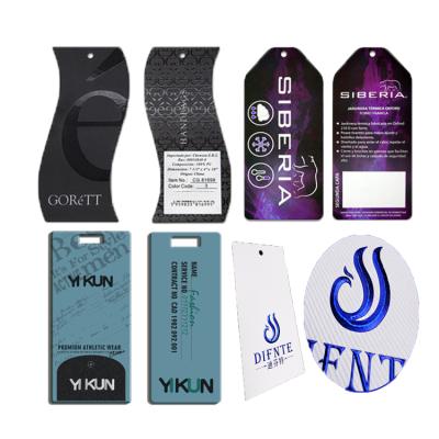 China Other Custom Apparel Hang Tag Paper Tag , UV Tag Logo ZD Foil Stamping For Garment T-shirt for sale