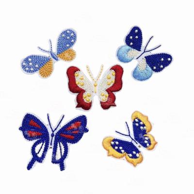 China Other ZD Embroidered Sew Applique Repair Patch Butterfly Iron On Patches for sale