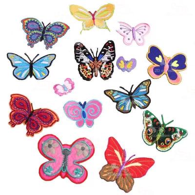 China ZD Handmade Factory Cheap Butterfly Embroidery Patch Applique Patches Embroidery for sale