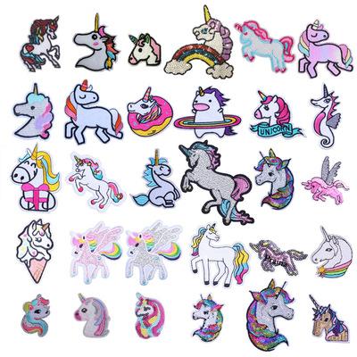 China Other ZD factory direct sales of new cartoon unicorn computer embroidery patch embroidery patch for sale