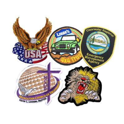 China Other ZD Wholesale Cheap Fashion Woven Badges Embroidered Custom Logo Brand Embroidery Patch for sale