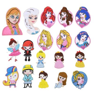 China ZD Fashion Girl Handmade Embroidery Princess Patches For Girl Dress Bag for sale