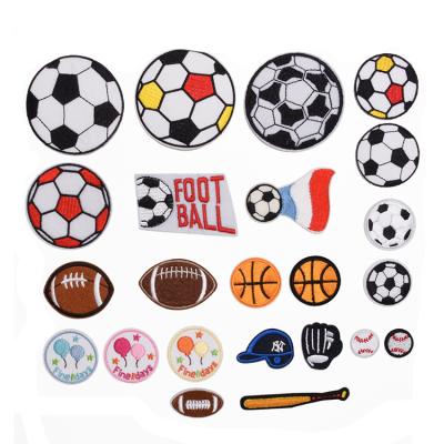 China Other Cheap ZD Sports Blouse Design Patch Iron Sew On Embroidery Baseball Football Rugby Basketball Patches For Kids Adults Clothing for sale