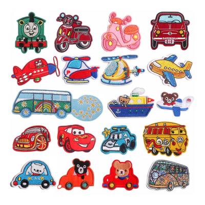 China Other ZD Custom Heat Press Car Train Embroidery Patch Flat Iron On For Clothing Patch for sale