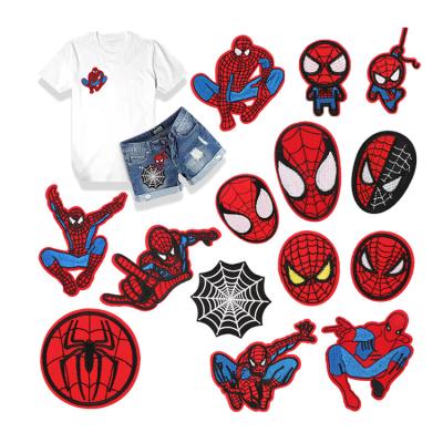 China Hot ZD Amazon Hero Party Decoration DIY Spider Man Handmade Patch Embroidery Patches For Clothing Pants for sale