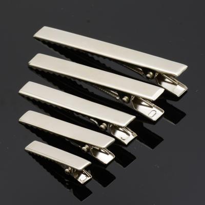 China ZD Style Cheap Silver European and American Metal Alligator Hair Clips Long For DIY Hair Styling Accessories for sale