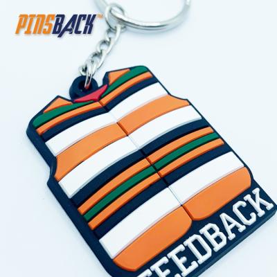 China Wholesale Custom Cool Bilateral Logo Key Rings PVC Rubber Key Chain 3D Silicone Eco-friendly Materials for sale