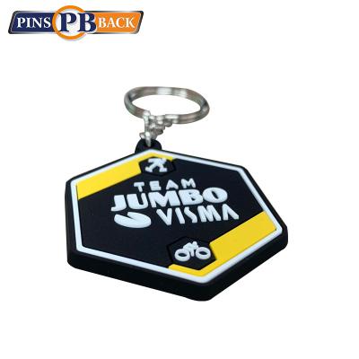 China Soft Key Chain Soft Rubber Factory PVC Holder Custom Logo Design Soft Key Chain Customized Embossing Metal PVC Rubber Key Chain for sale