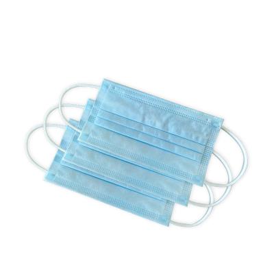 China Nonwoven Fabric 3 Layers Face Mask Adult Nonwoven Disposable Earloop Face Mask for sale