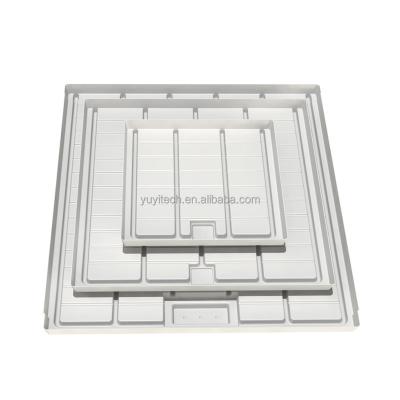 China Customized Indoor Hydraulic Farm 2x2 2x8 3x8 5x5 5x10 Custom Greenhouse NFT Feet Models ABS Plastic Plant Water Tray Grow Flood and Drain HIPS for sale