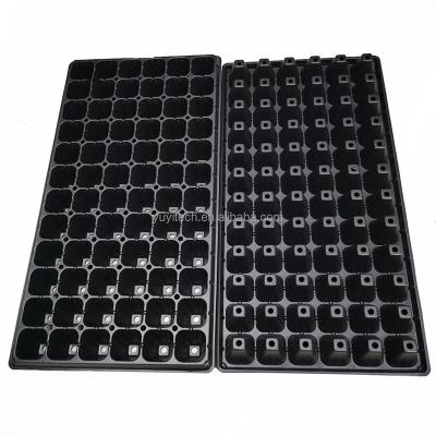 China Standard Nursery 15 21 32 50 72 98 128 162 200 288 Cell Black Plastic PS Microgreens Seed Planting Growing Seedling Starting Trays for sale