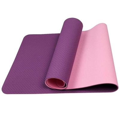 China Double Side Logo 6mm 10mm Tape Rubber Natural Rubber Yoga Mat Custom Wholesale Waterproof Washable Anti-Slip Yoga Mat for sale