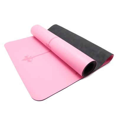 China Sales Tape Non-slip/Durable/Washable/Waterproof Hot Yoga Mat Anti Tear Body Alignment Stripes Yoga Mat for sale