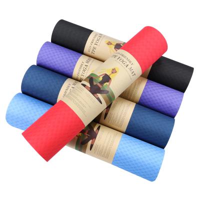 China Custom printed eco-friendly MOTOR PE yoga mat non-slip/durable/washable/waterproof home gym you can fold for sale