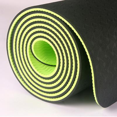 China Durable PE Gym Yoga Mat Private Label Washable Waterproof High Density Water Proof Anti-Slip Double Layer Lightweight Washable Yoga Mat for sale