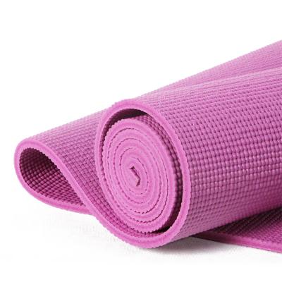 China Wholesale Price 4mm High Density Kind Polyester High Density Nice Polyester Gym Fitness Equipment Application Eco PVC Yoga Mats Pink Mats for sale