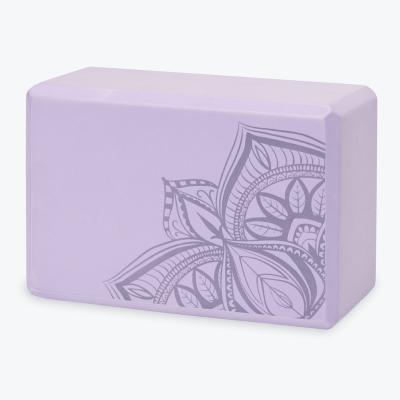 China Logo yoga block printing soft/high density/non-slip oam eva yoga block custom made on request for sale