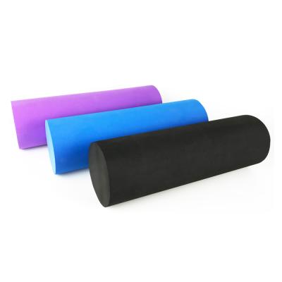 China Custom Design EVA Foam Roller Dropship Label Muscle Massage 90cm Convenient Wholesale Blue Gymnastics Black for sale