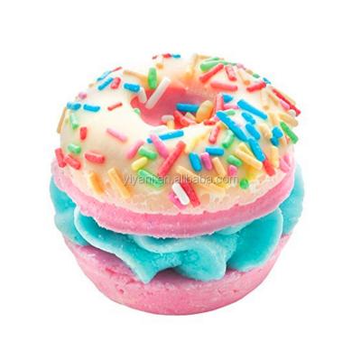 China Hotel Spa Home Spa Cake Donut Bath Bomb OEM Factory Direct Sales Aroma Essential Oil Bath Salt Ball Explosive Bubble Bath for sale