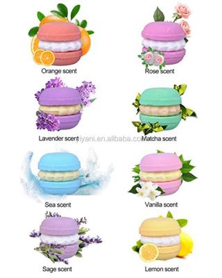 China Natural Body Essential Oil Macaroon Bath Bomb Sale Home Spa Hotel Spa Best Care Shape Hot Cute Macaroon for sale