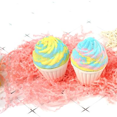 China Amazon Home Spa Private Label Hotel Spa Rainbow Cupcake Bath Boom Natural Organic Essential Oil Fizzy Bath Bombs for sale