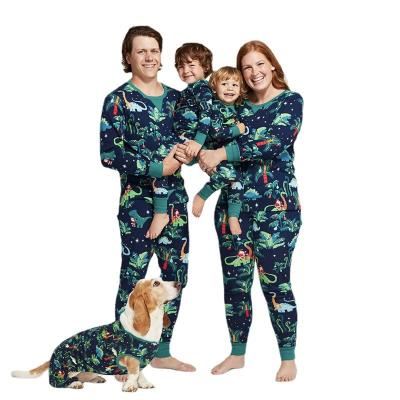 China QUICK DRY Custom Family Winter Holiday Sleepwear Set Family Christmas Matching Pajamas For Kids Adult Dog for sale