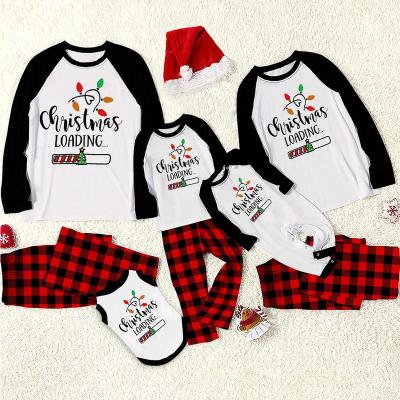 China 2021 Pattern Thermal Toddler Christmas Matching Pajamas With Red Black Plaid Family Christmas Pajamas Pajamas Christmas Pattern for sale