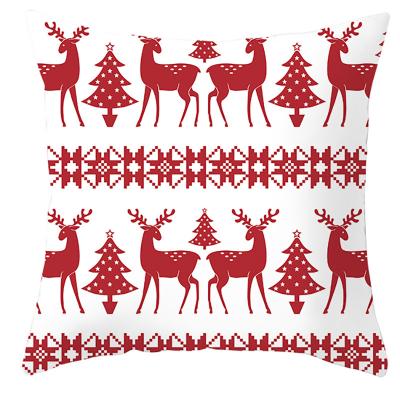 China Christmas Decoration Decoration Bed Elk Snowflake Bed Cotton Polyester Christmas Plaid Red Blankets for sale