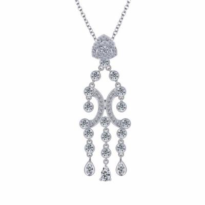 China New Arrivals Exquisite Gold Plated Boutique Zircon Necklace S925 Sterling Silver 18k Good Workmanship (With Certificate) for sale