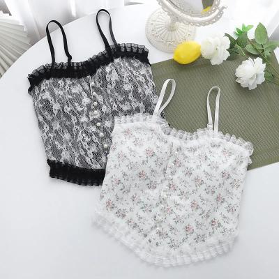 China One-piece New Bralette Lace Intimate Women Tops Seamless Soft Bras Sexy Underwear Push Up Vest Strapless Lingerie Crushed Flower Underwire for sale