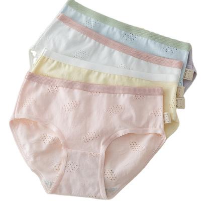 China QUICK DRY Women's A-Class Baby Cotton Underwear Pure Cotton Breathable 5A Low Waist Girls' Solid Color Student Triangle Pants for sale