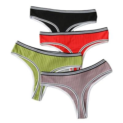 China Breathable CINVIKCotton Panties Women's Underwear Breathable Thong Female G-string Solid Underpants Daily Lady Intimates Lingerie for sale