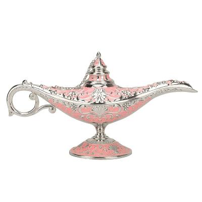 China Aladdin Magic Lantern Luxury Classic Lamp Red Genies Of Lamp Pot Alloy Table Decoration Gift And Present Not A Real Lamp for sale