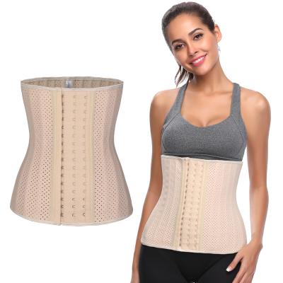 China Steel Boned Trainer Corset Waist Trimmer 25 Breathable Abdominal Band Waist Trimmer For Women Weight Loss Belt Hourglass Body Shaper for sale