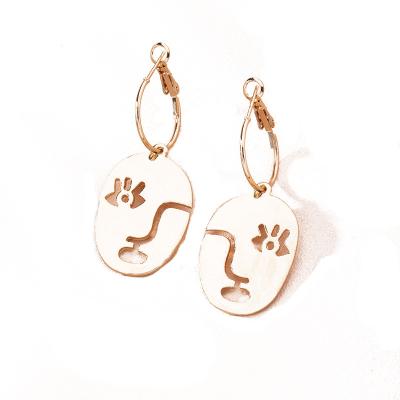 China Other Female Cool Retro Style Simple Golden Earrings for sale