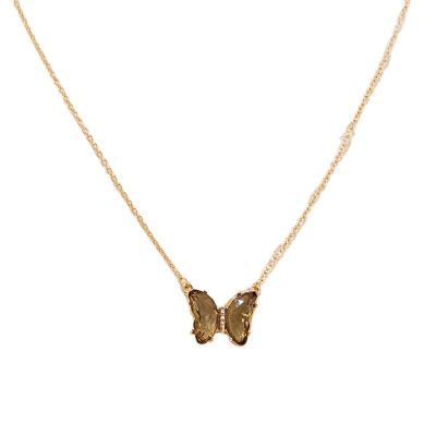 China Fashion hot sale in 2022 guaranteed quality unique gold plated necklace butterfly for sale