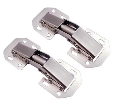 China Contemporary Wardrobe No-Punch Door Hinge Hydraulic Dimming Type 4 Inch Spring Frog Bridge Hinges for sale