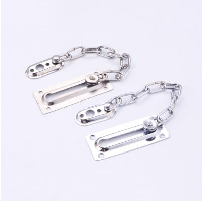 China Anti-theft Safeguard Door Chain Stainless Steel Room Door Accessories Security Hotel Wooden Door Bolt for sale