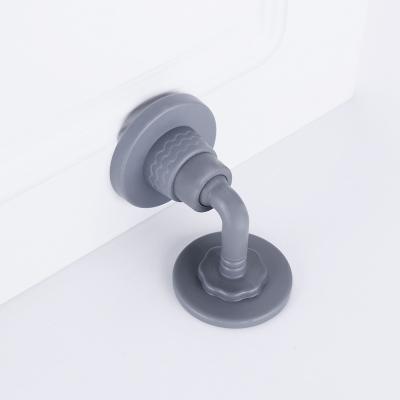 China Collision avoidance new products style anti-collision silicone curved door clog mute multifunctional bathroom door suction for sale