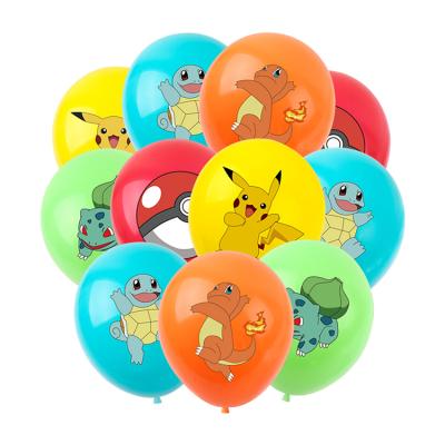 China Pastel Baby Shower 100pcs Pika Chu Christmas Latex Balloon Birthday Party Decoration Globos for Kids Toys for sale