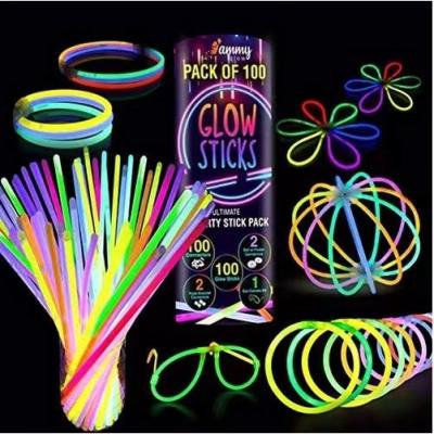 China 100pcs/bag Fashion Mixed Party Pack Light Sticks Connectors Party Needs Party Decorations Glow Stick for sale