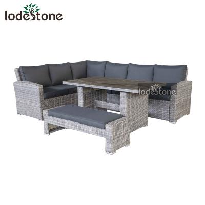 China Contemporary Hot Selling Outdoor Corner Sofa Set Garden Furniture Rattan Patio Furniture for sale