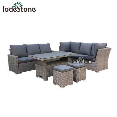 China Contemporary Hot Selling Outdoor Corner Sofa Set Garden Furniture Rattan Patio Furniture for sale