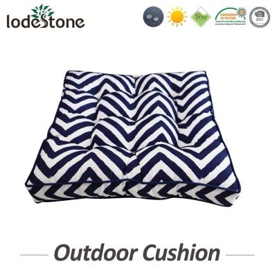 China Best Design Outdoor Rattan Chair Cushion Waterproof With Stripe Garden Printed Cushion for sale