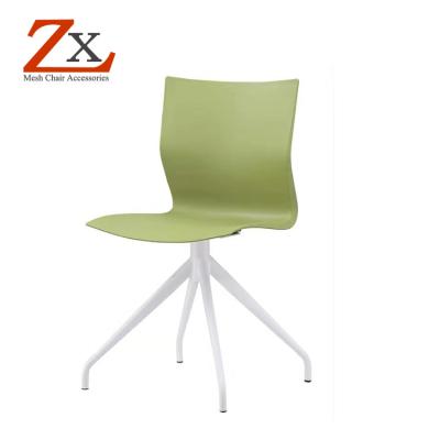 China Company Plastic Conference Chair Leg Piece Metal Seat Contemporary Training Plastic Swivel Chair for sale