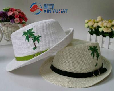 China Character Kids Panama Felted Hat Solid Straw Hat for sale