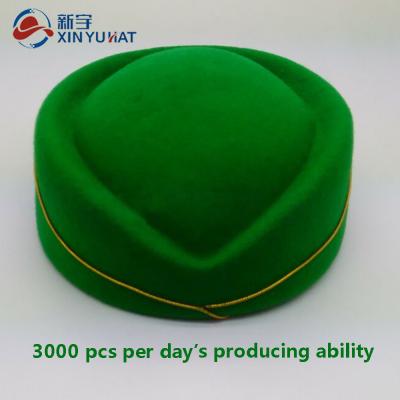 China Custom Cheap Perfect Picture OEM Quality Wool Fabric Airline Stewardess Hat for sale